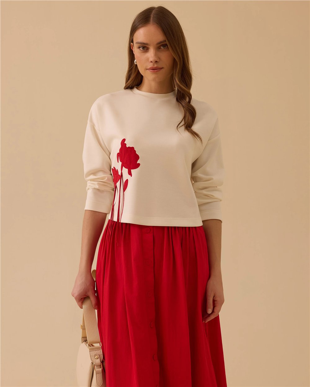 Seçil 10002612311002 Kadın Desenli Sweatshirt