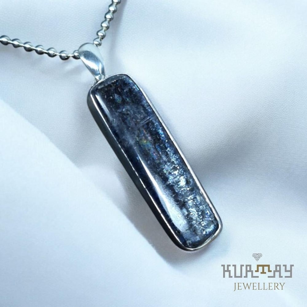 KYANITE TAŞLI GÜMÜŞ KOLYE UCU