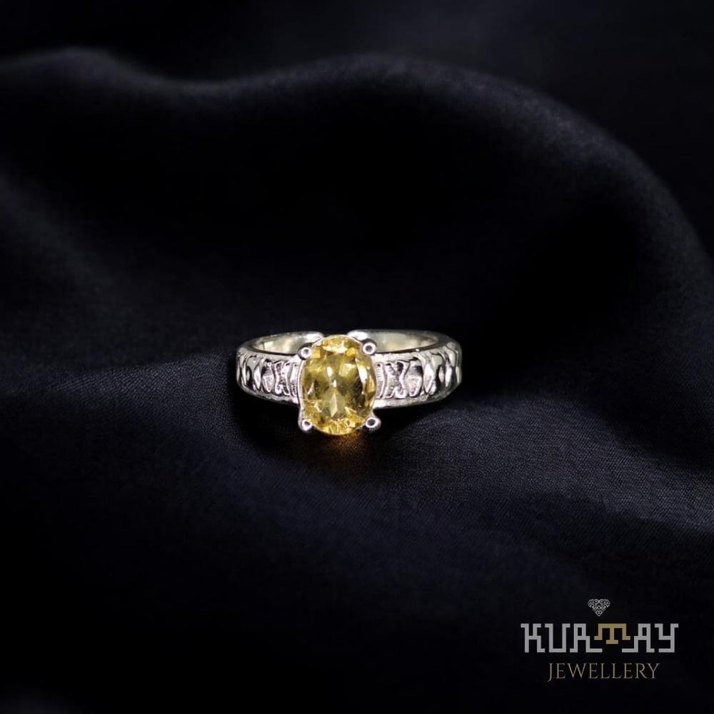 CITRINE GEMSTONE 925 STERLING SILVER RING