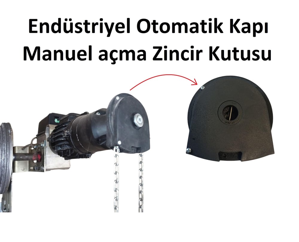 Endüstriyel Otomatik Kapı - Manuel Açma Zincir Kutusu