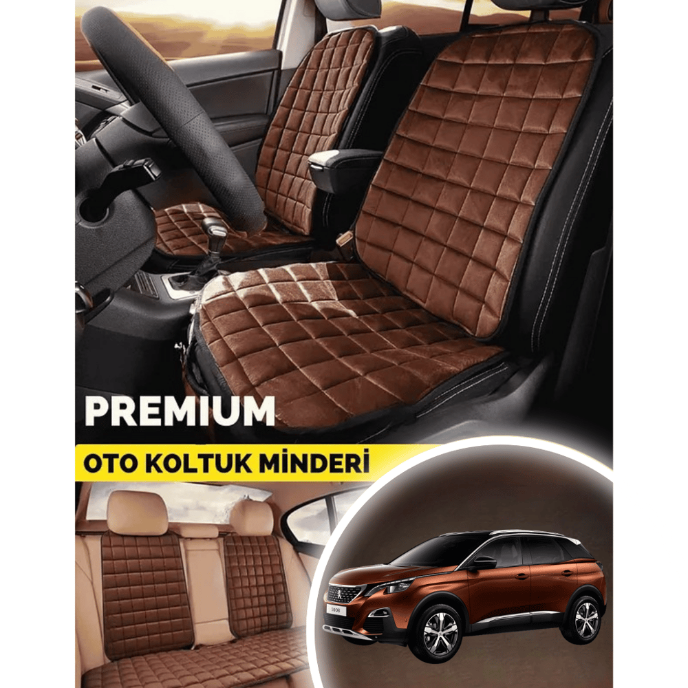 Peugeot 3008 Koltuk Minderi Ortopedik Cepli Araç  ve Kılıf Seti – Tam Uyumlu, TabaRenk, Konforlu Tasarım