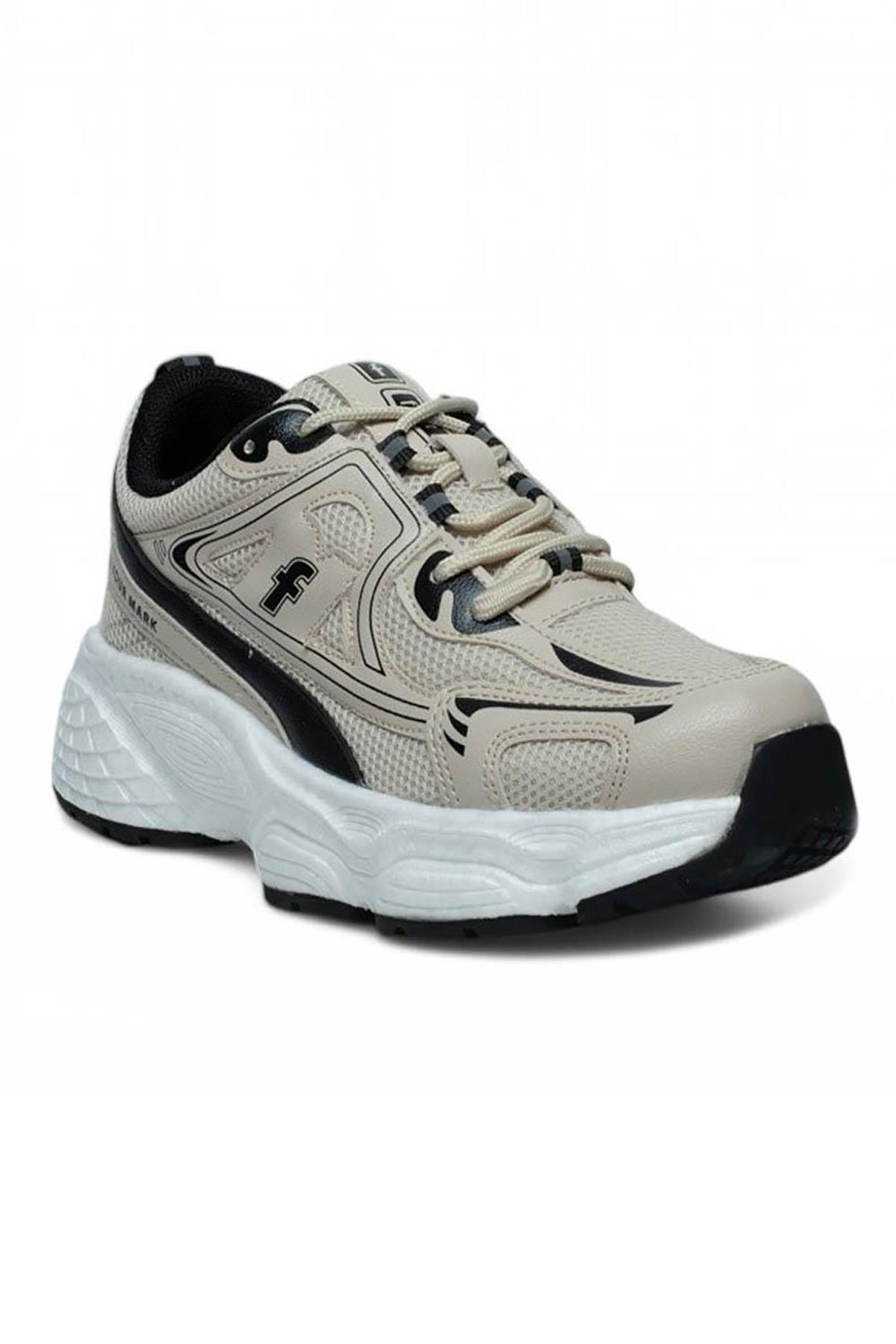 Celira Flt Bej Siyah Fileli Kadın Sneaker Spor Ayakkabı