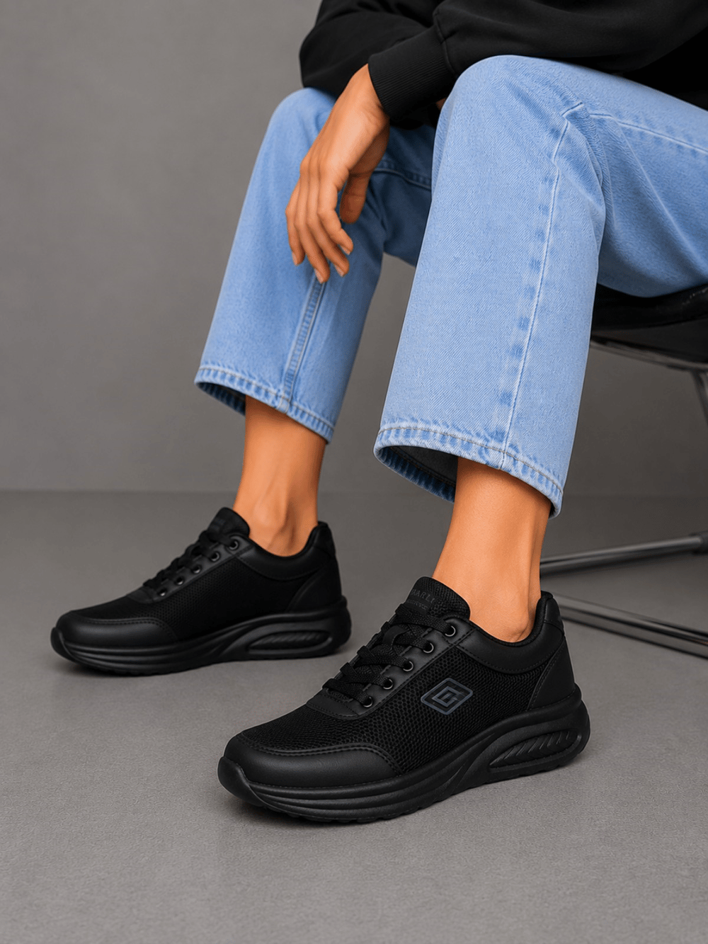 Celira Prl Siyah Anorak Kadın Sneaker Spor Ayakkabı 724