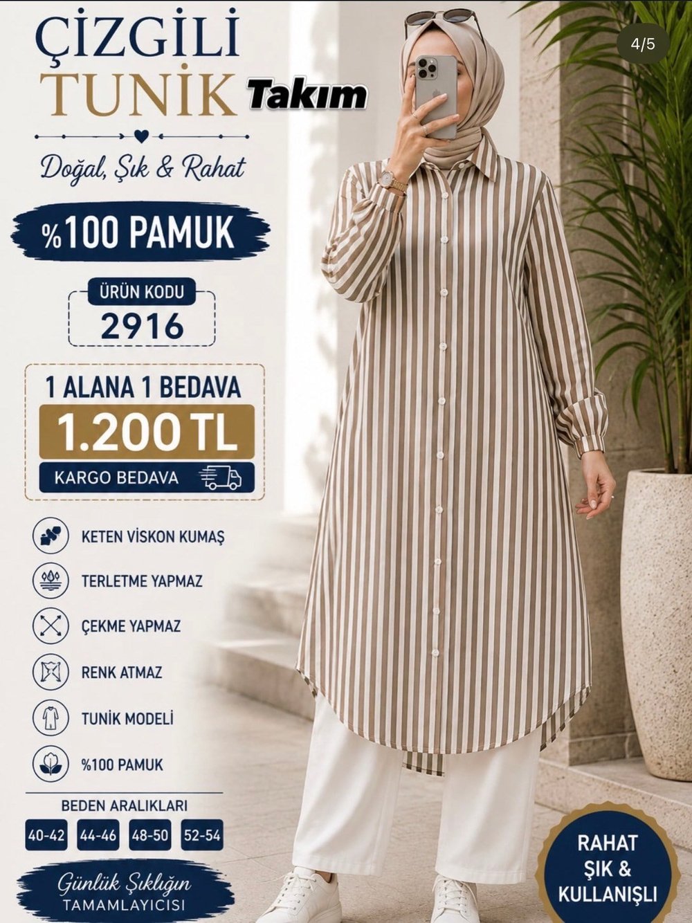 1 ALANA 1 BEDAVA 1200 TL KARGO BEDAVA TUNİK TAKIM YEŞİL 
