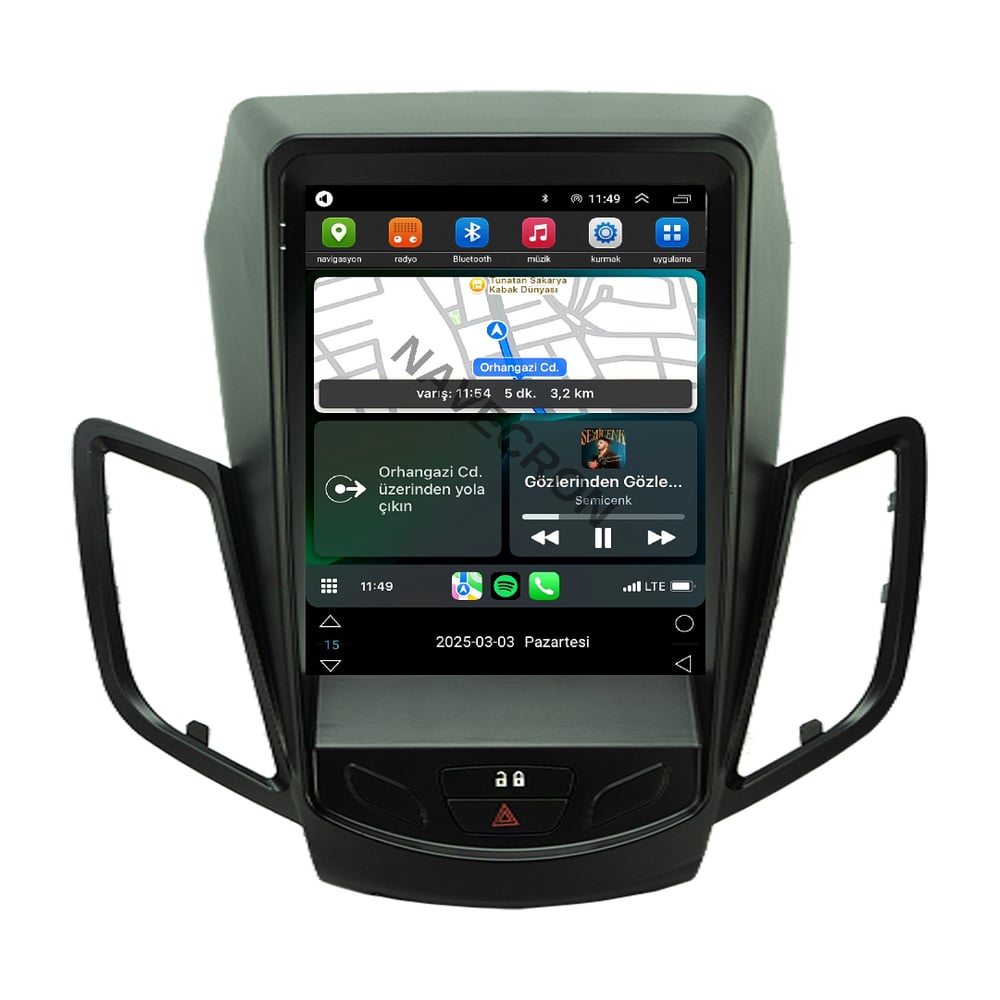 FORD FIESTA UYUMLU TESLA 2/32 ANDROID MULTİMEDYA (09-17)