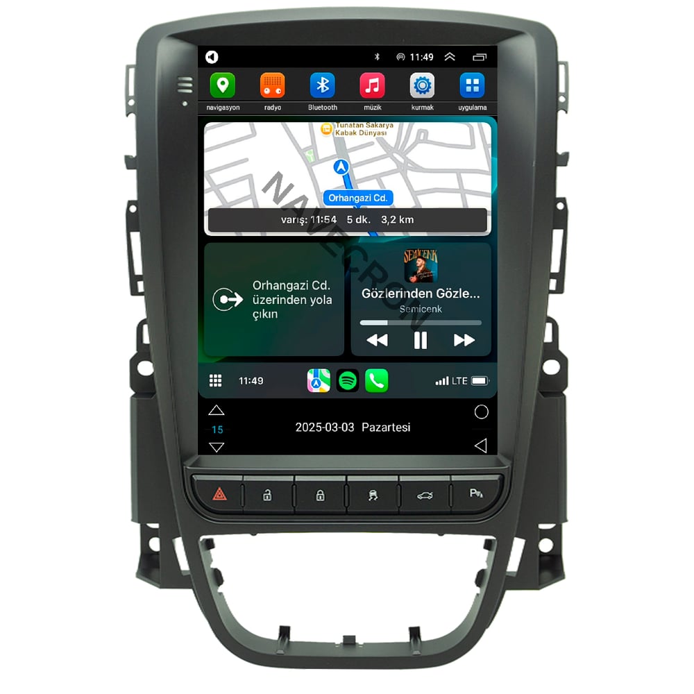 OPEL ASTRA J UYUMLU TESLA 8/128 ANDROID MULTİMEDYA