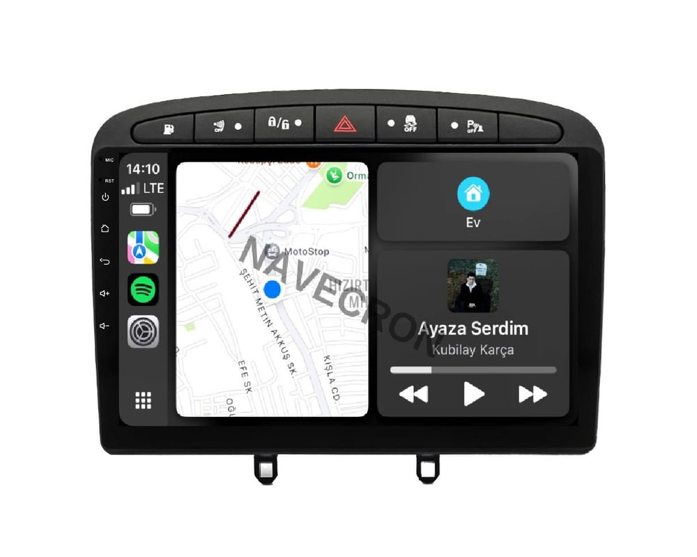 PEUGEOT 308 SİYAH 2/32 UYUMLU ANDROID MULTİMEDYA (2008-13)