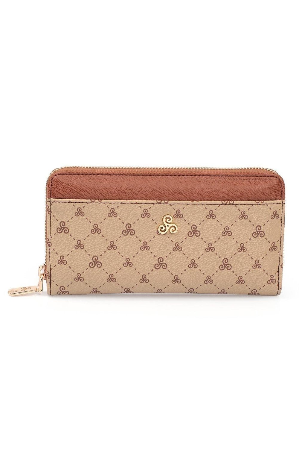 Çok Bölmeli Bol Gözlü Fermuarlı Kadın Cüzdan & Kartlık Logolu YC100004SLG