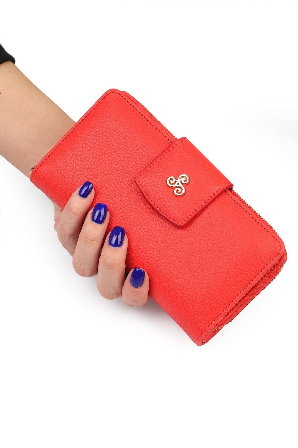 Çok Bölmeli Bol Gözlü Fermuarlı Kadın Cüzdan & Kartlık YC100005SRL