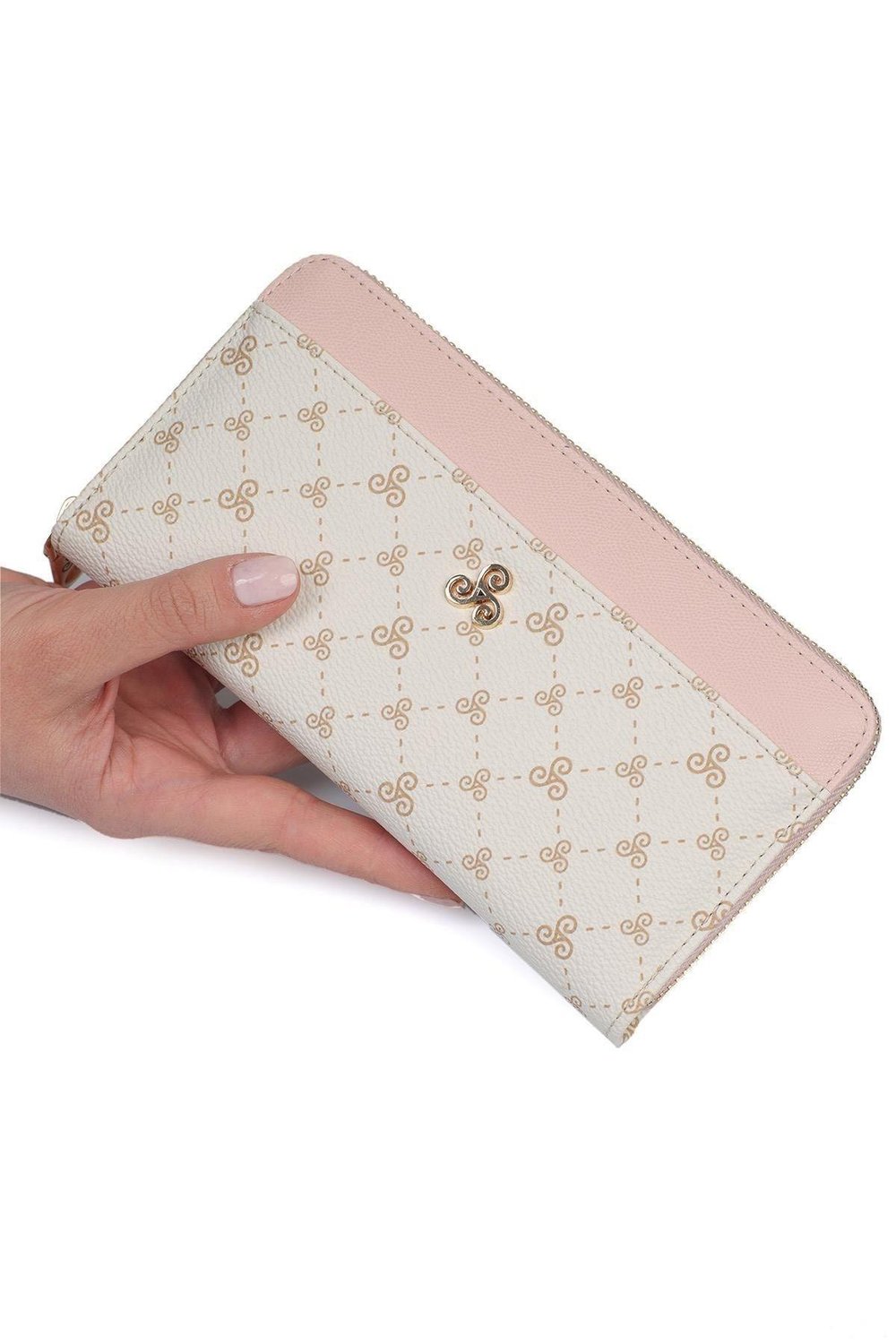 Çok Bölmeli Bol Gözlü Fermuarlı Kadın Cüzdan & Kartlık Logolu YC100004SLG