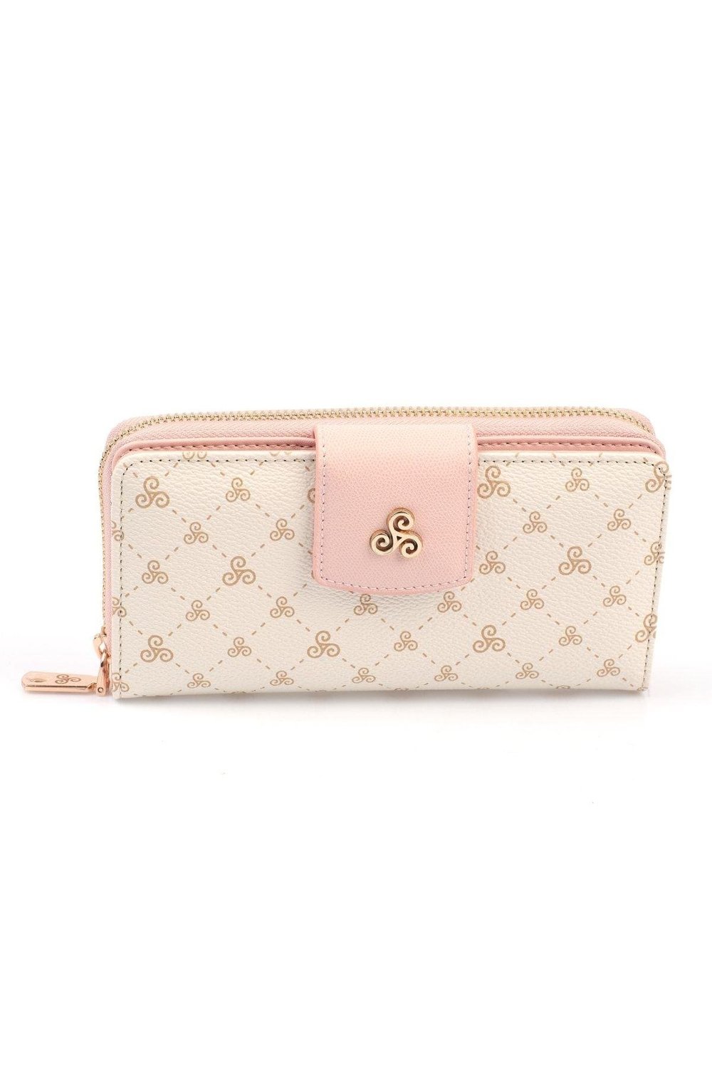 Çok Bölmeli Bol Gözlü Fermuarlı Logolu Kadın Cüzdan & Kartlık YC100005SLG