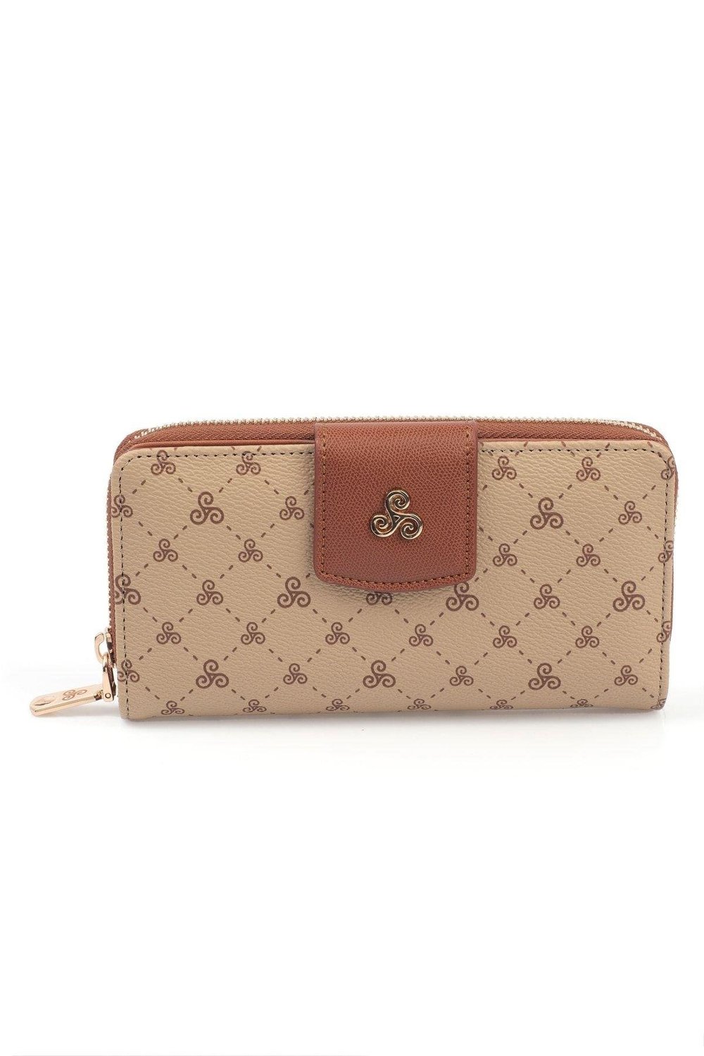 Çok Bölmeli Bol Gözlü Fermuarlı Logolu Kadın Cüzdan & Kartlık YC100005SLG