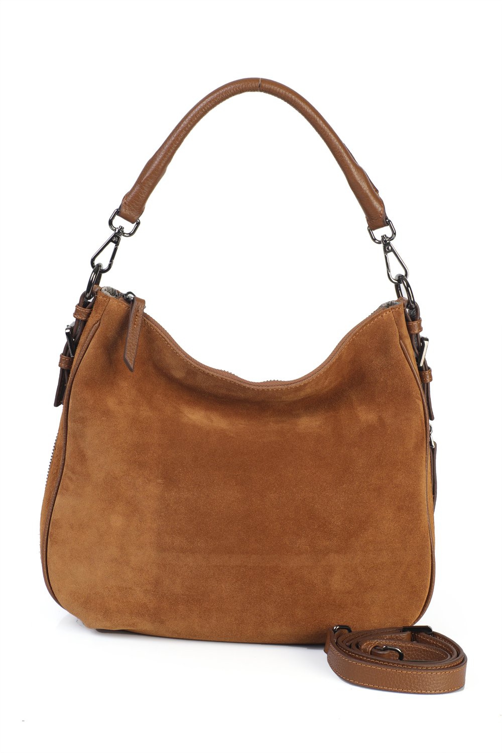 Hakiki Süet Deri Kadın Omuz/Çapraz Çantası YC012090HSD