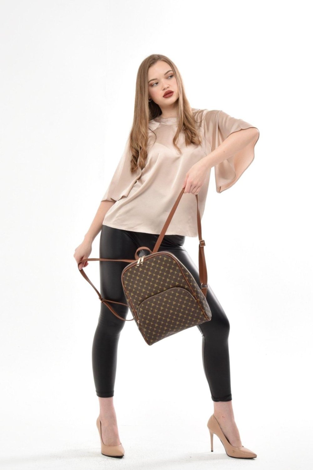 Monogramlı Kadın Sırt Çantası YC041581SLG