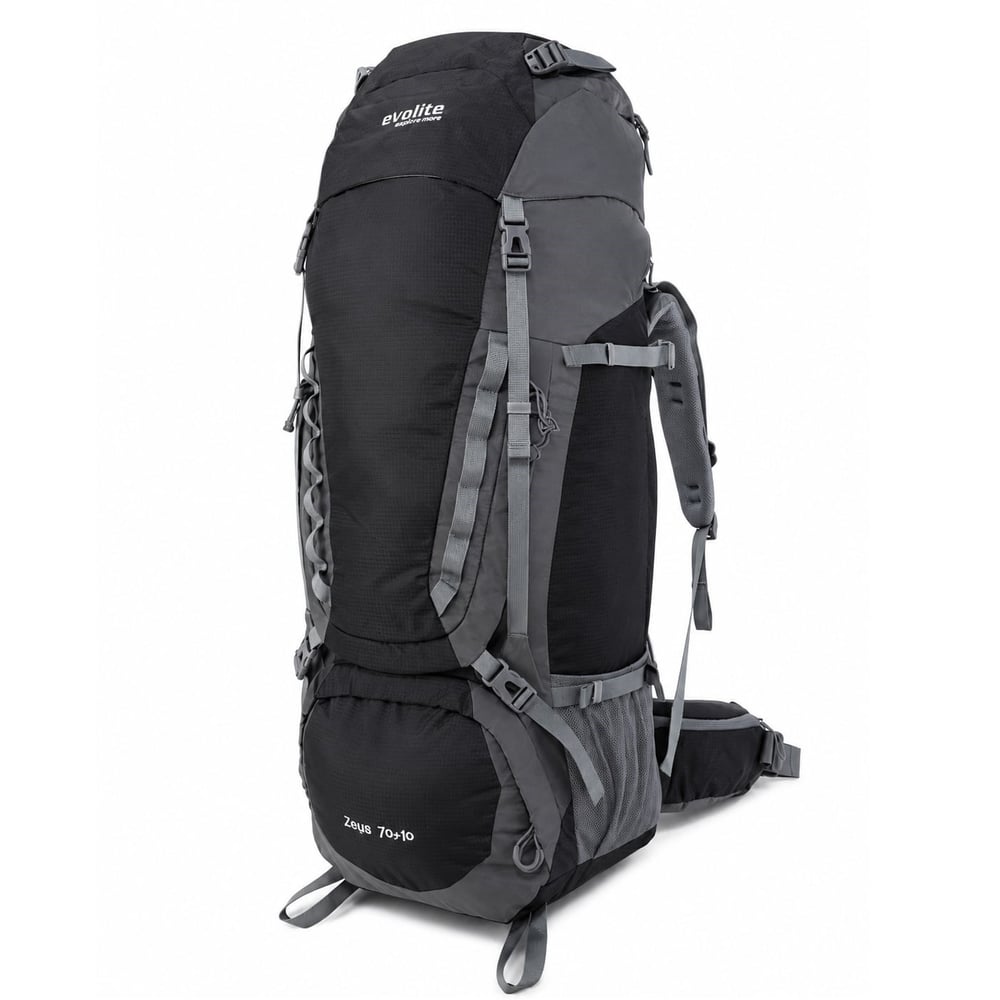 Evolite Zeus 70+10L Sırt Çantası - Siyah