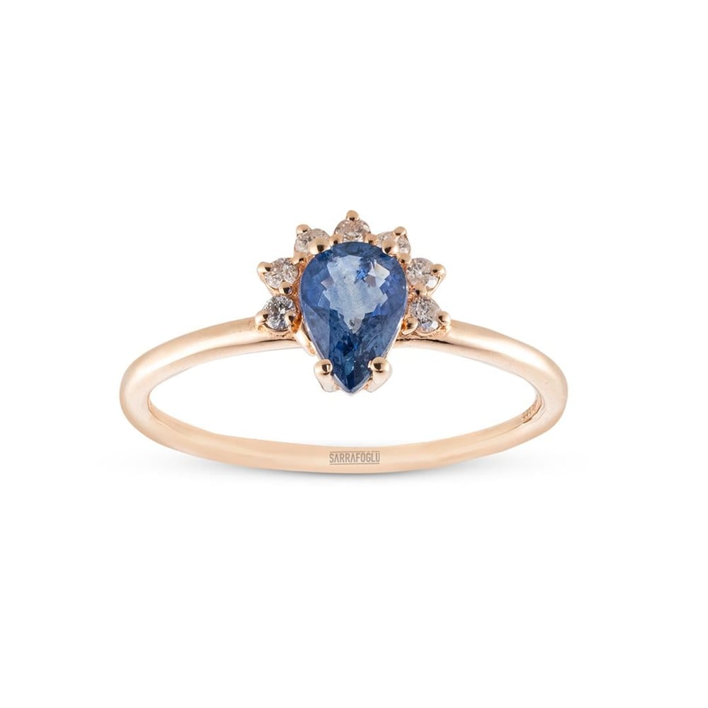 0.59 Karat Renkli Taşlı Retro Yüzük