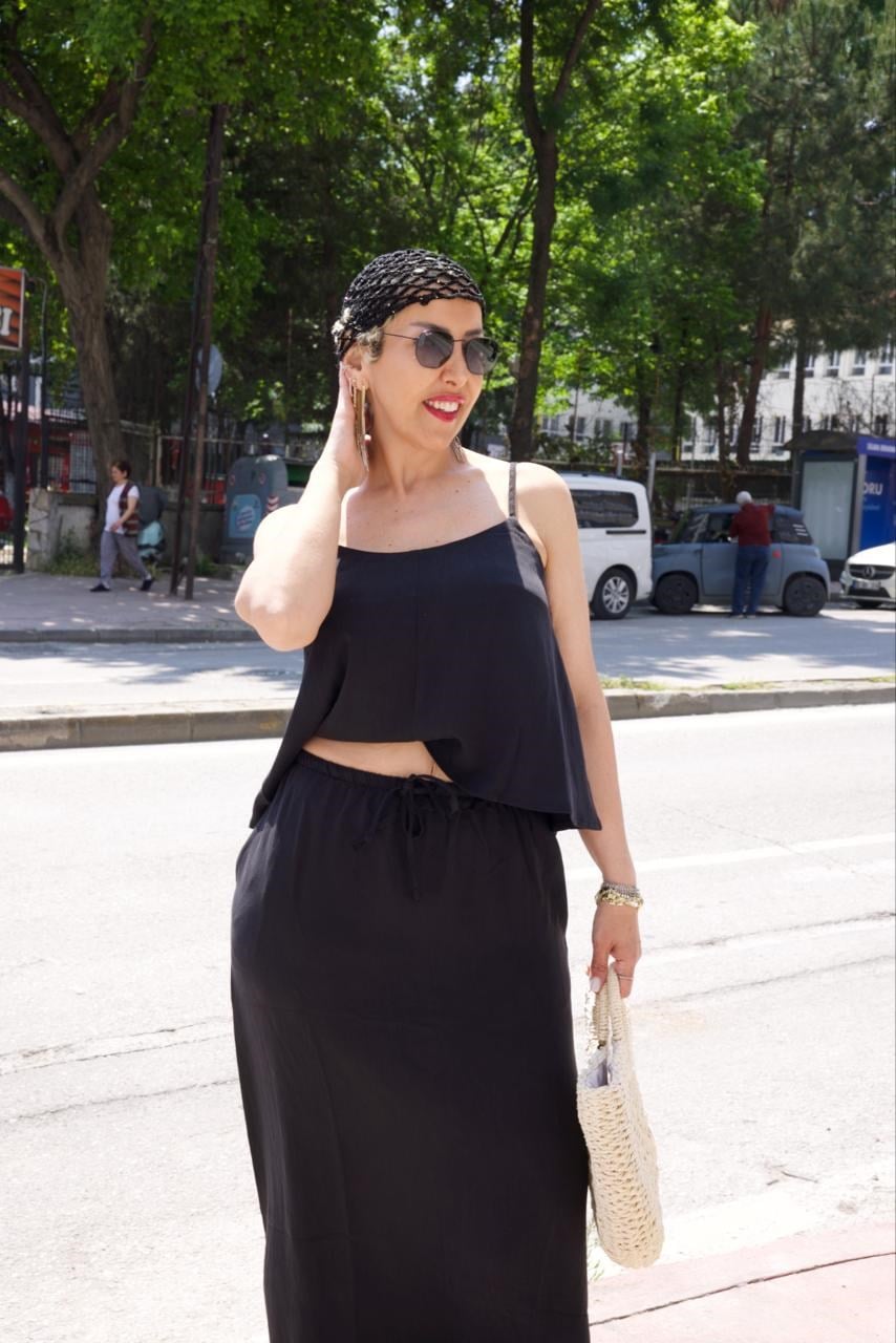 Siyah Askılı\Etekli Takım - 1266
