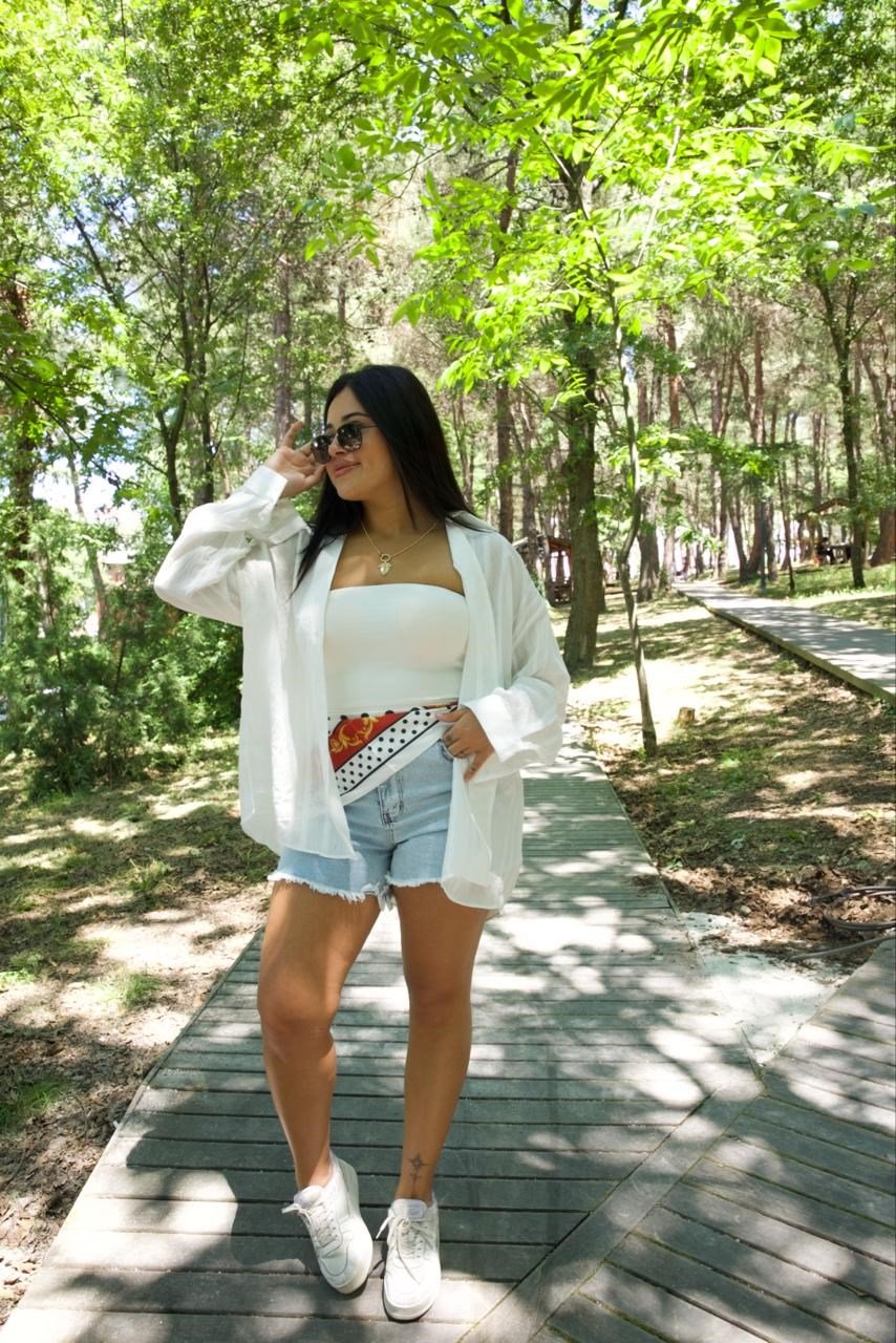 Siyah Oversize Gömlek - 1287