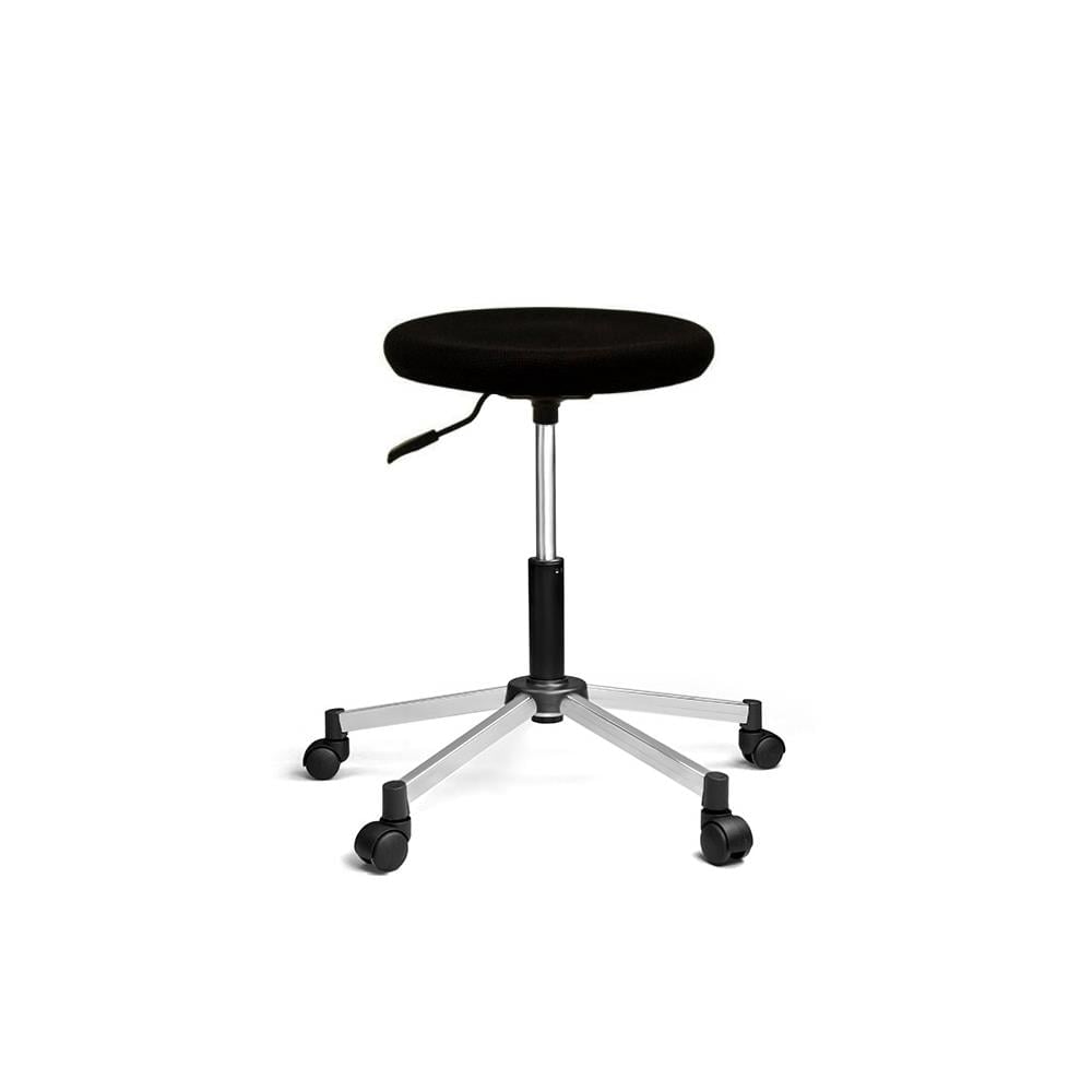 Türksit Tabure Dökme Sünger File Metalik Gri Boyalı Ayak Siyah