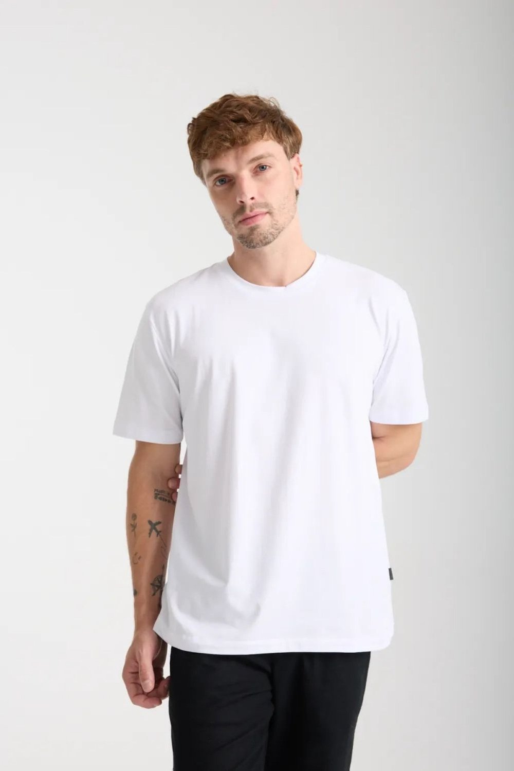 Erkek Regular-Fit 100% Pamuklu Basic Bisiklet yaka Kısa kol T-Shirt