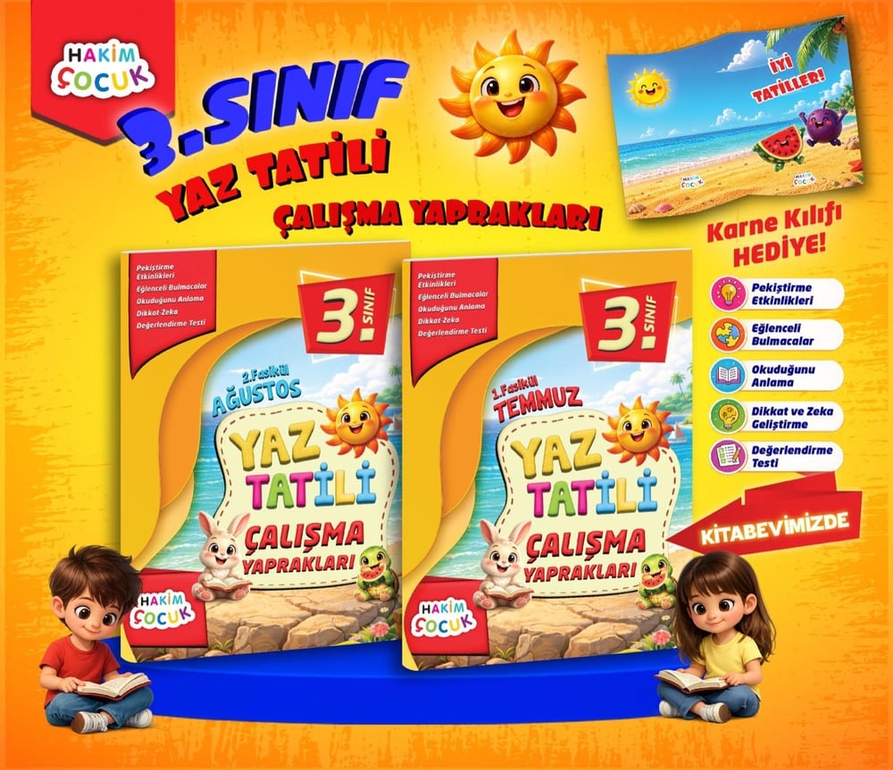 3. Sınıf Yaz Tatili Çalışma Yaprakları