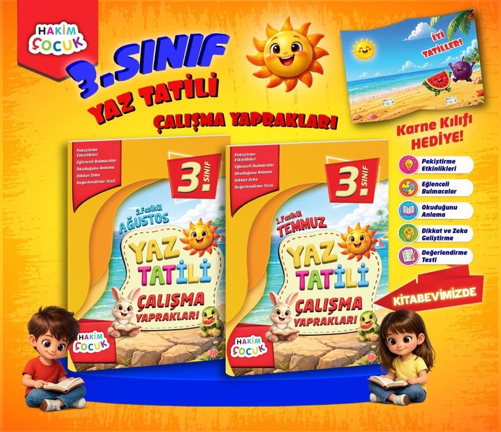 3. Sınıf Yaz Tatili Çalışma Yaprakları 25 Adet
