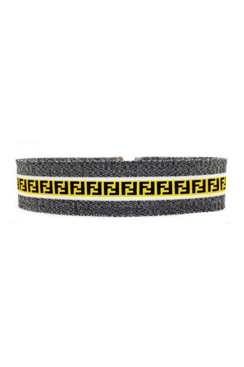 Gri & Sarı Renk Özel Dokuma Kadın Choker Kolye
