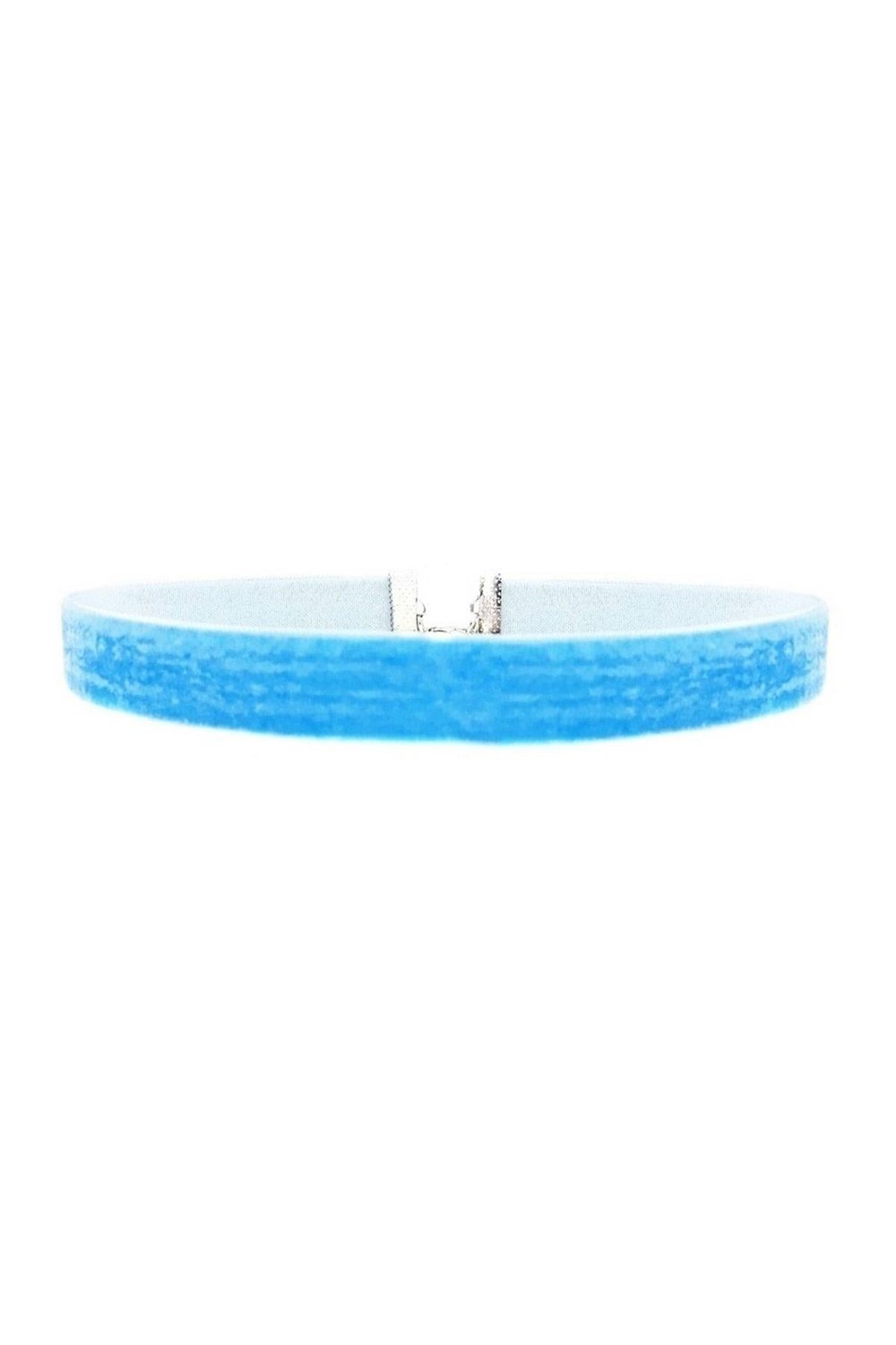 Mavi Renk Kadın Kadife Choker Kolye