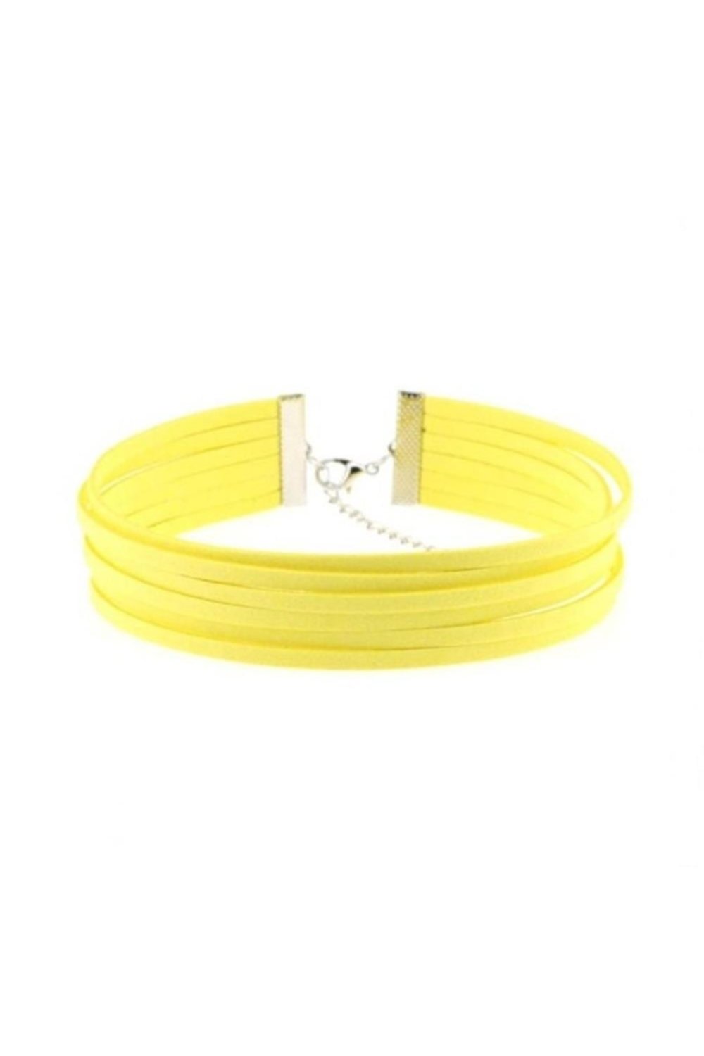 Sarı Renk Kadın Süet Choker