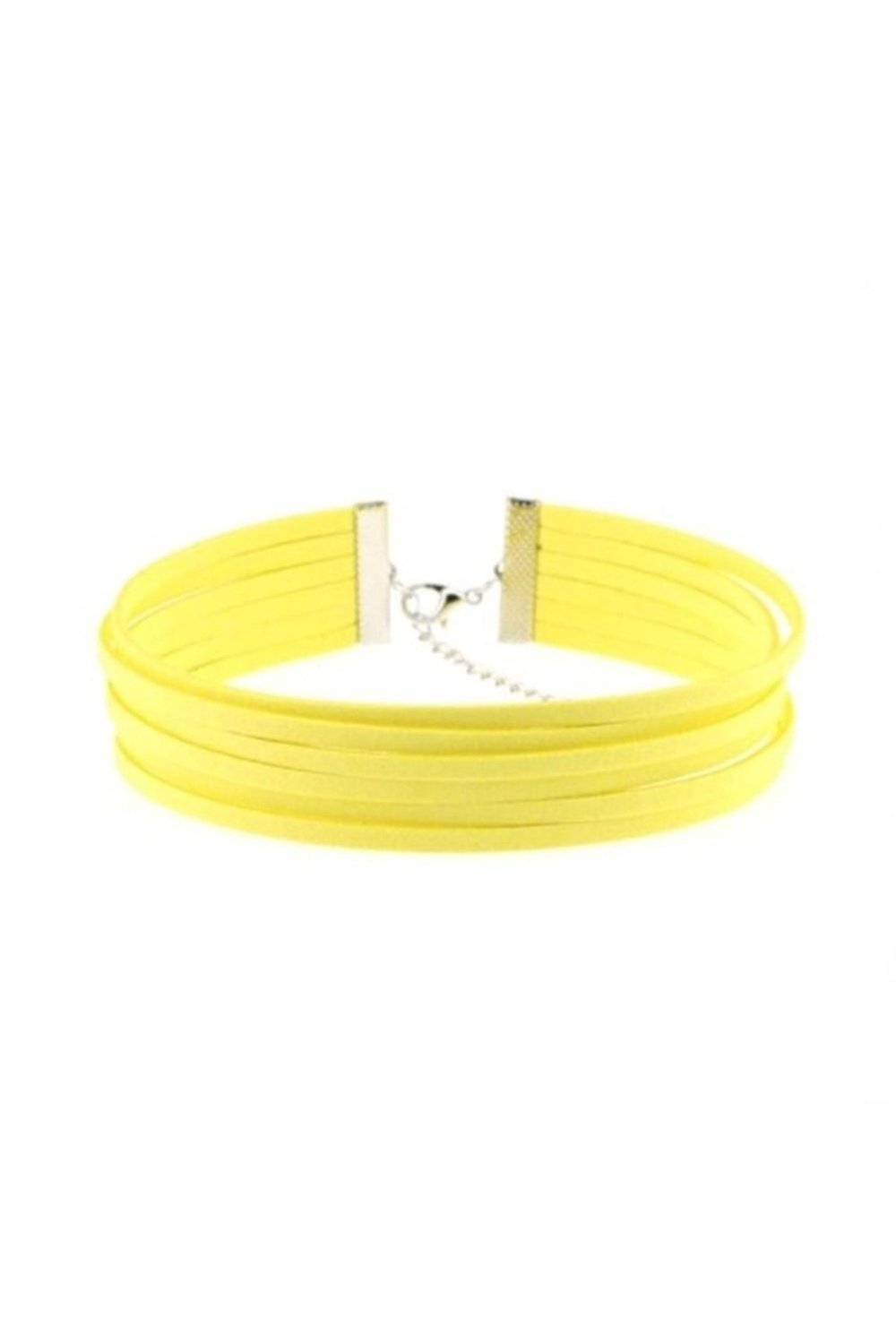 Sarı Renk Kadın Süet Choker
