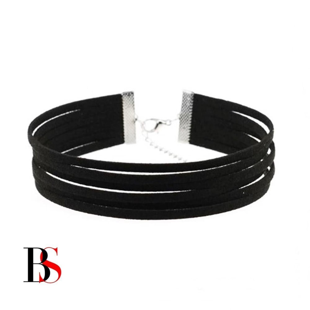 Siyah Renk Kadın Süet Choker