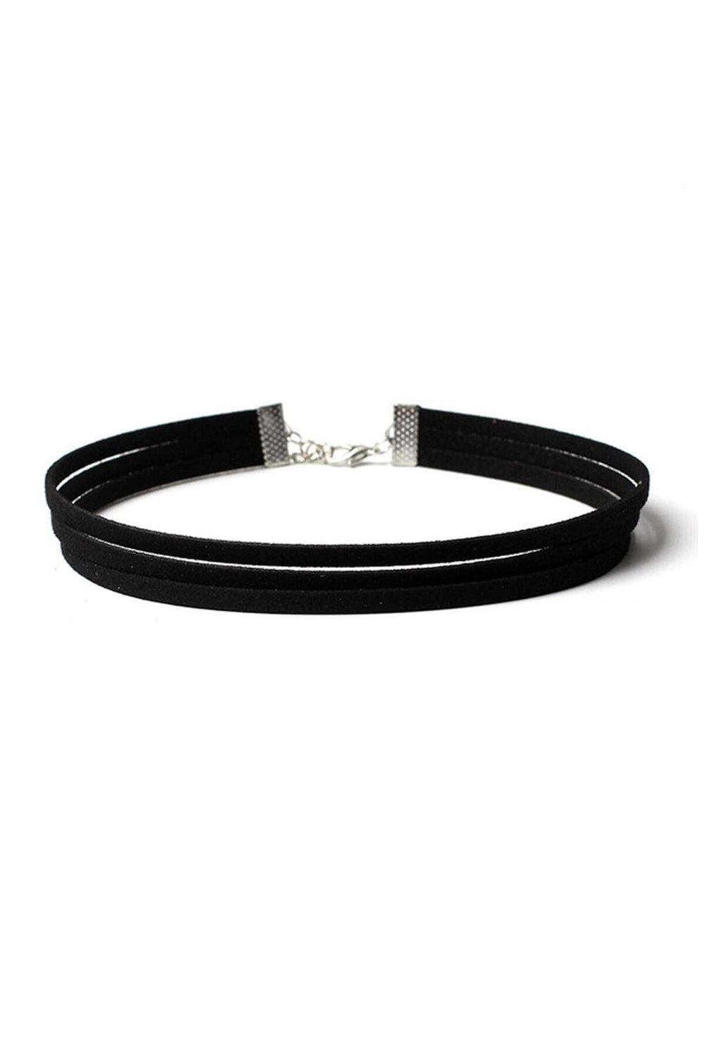 Siyah Renk Süet Kadın Choker Kolye