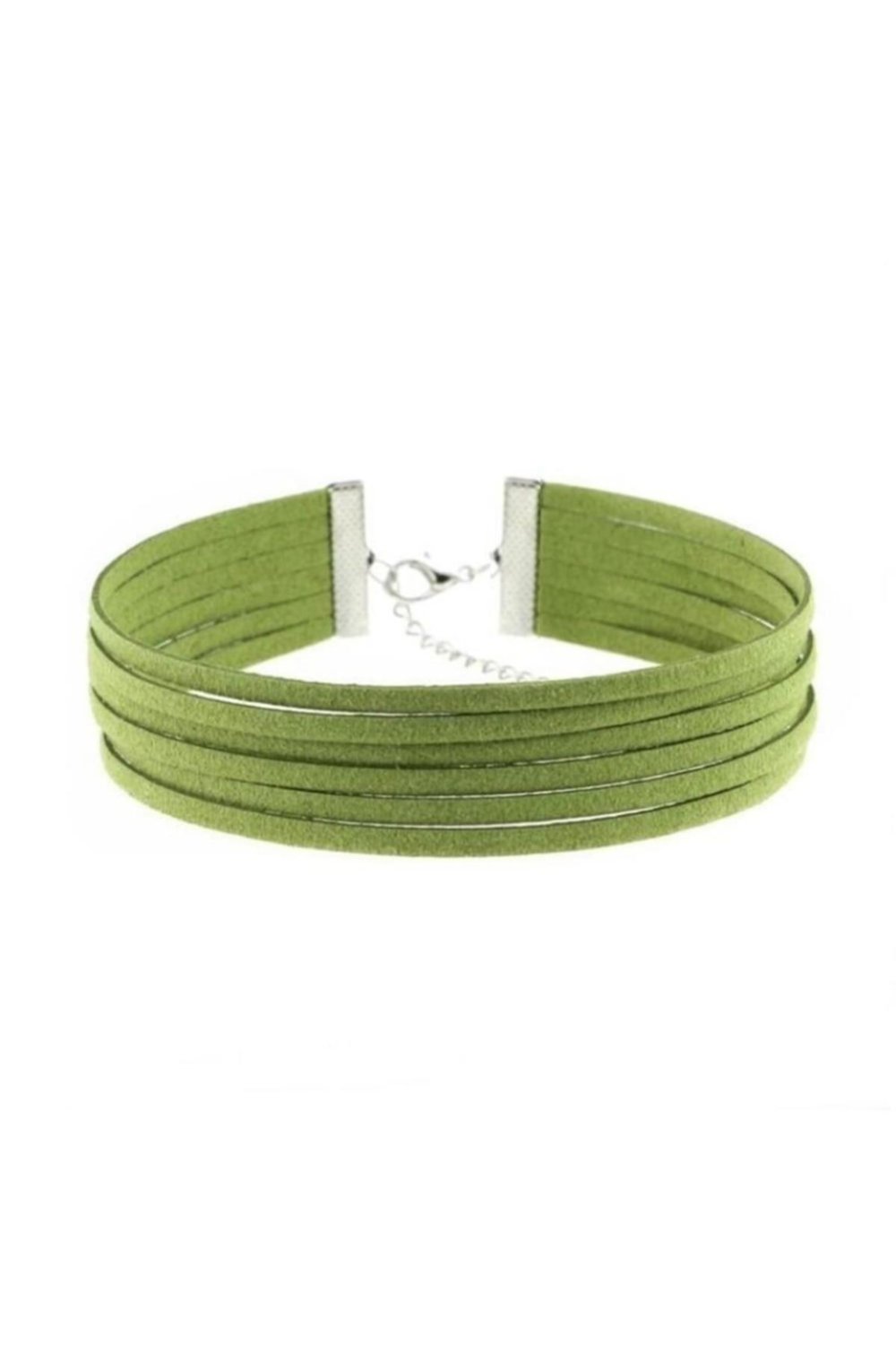 Yeşil Renk Kadın Süet Choker