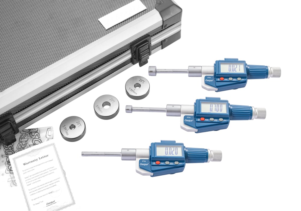 Dasqua 20-50Mm Dijital 3 Ayaklı İç Çap Mikrometre Seti -Ip54 0,001