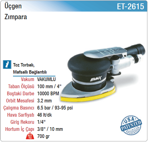 Emax Üçgen Zımpara