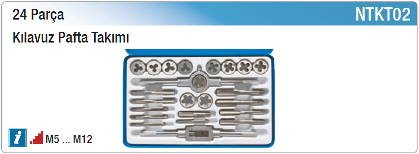 Nt Tools 24 Parça Kılavuz Pafta Takımı