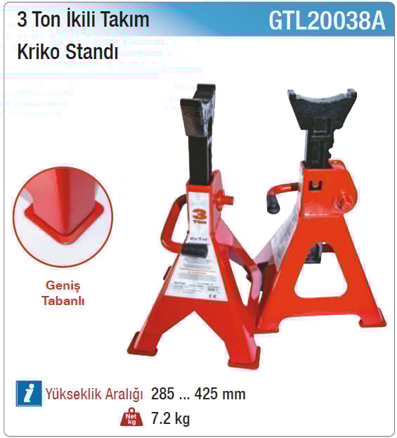 Nt Tools 3 Ton İkili Takım Kriko Standı