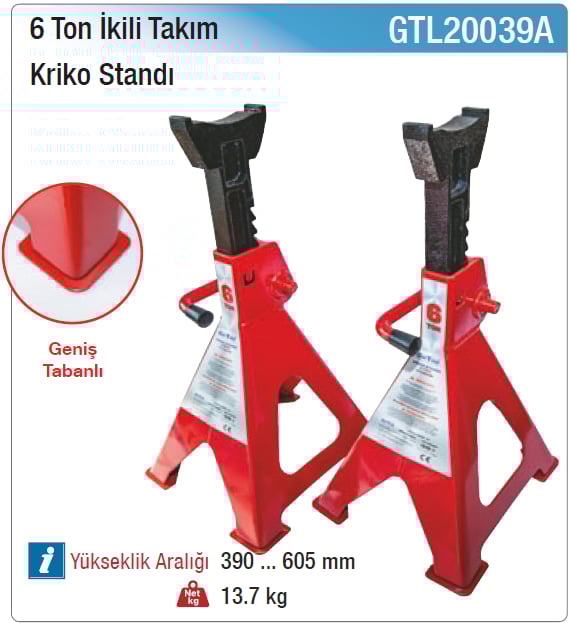 Nt Tools 6 Ton İkili Takım Kriko Standı