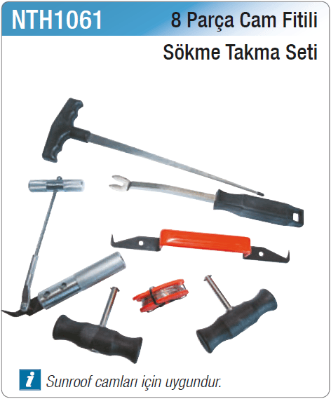 Nt Tools 8 Parça Cam Fitili Sökme Takma Seti