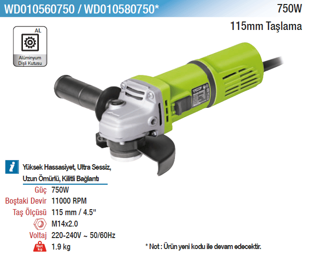 Vıdo 750W 115Mm Taşlama