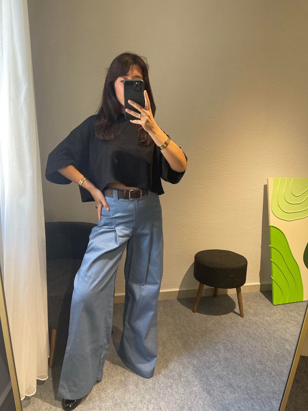 İspanyol Paça Keten Pantolon