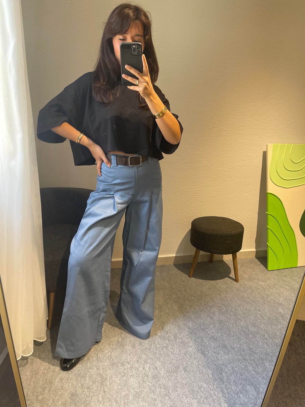 İspanyol Paça Keten Pantolon