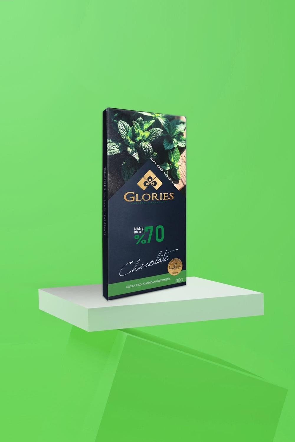 Nane Aromalı %70 Bitter Çikolata (100 g)