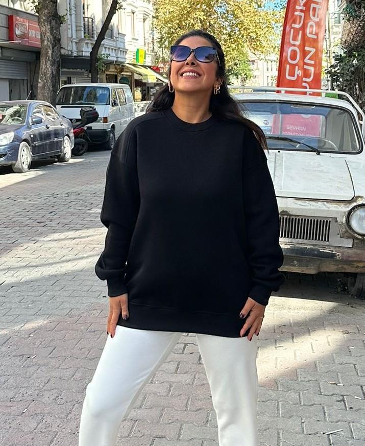 Siyah Basic Sweatsirt