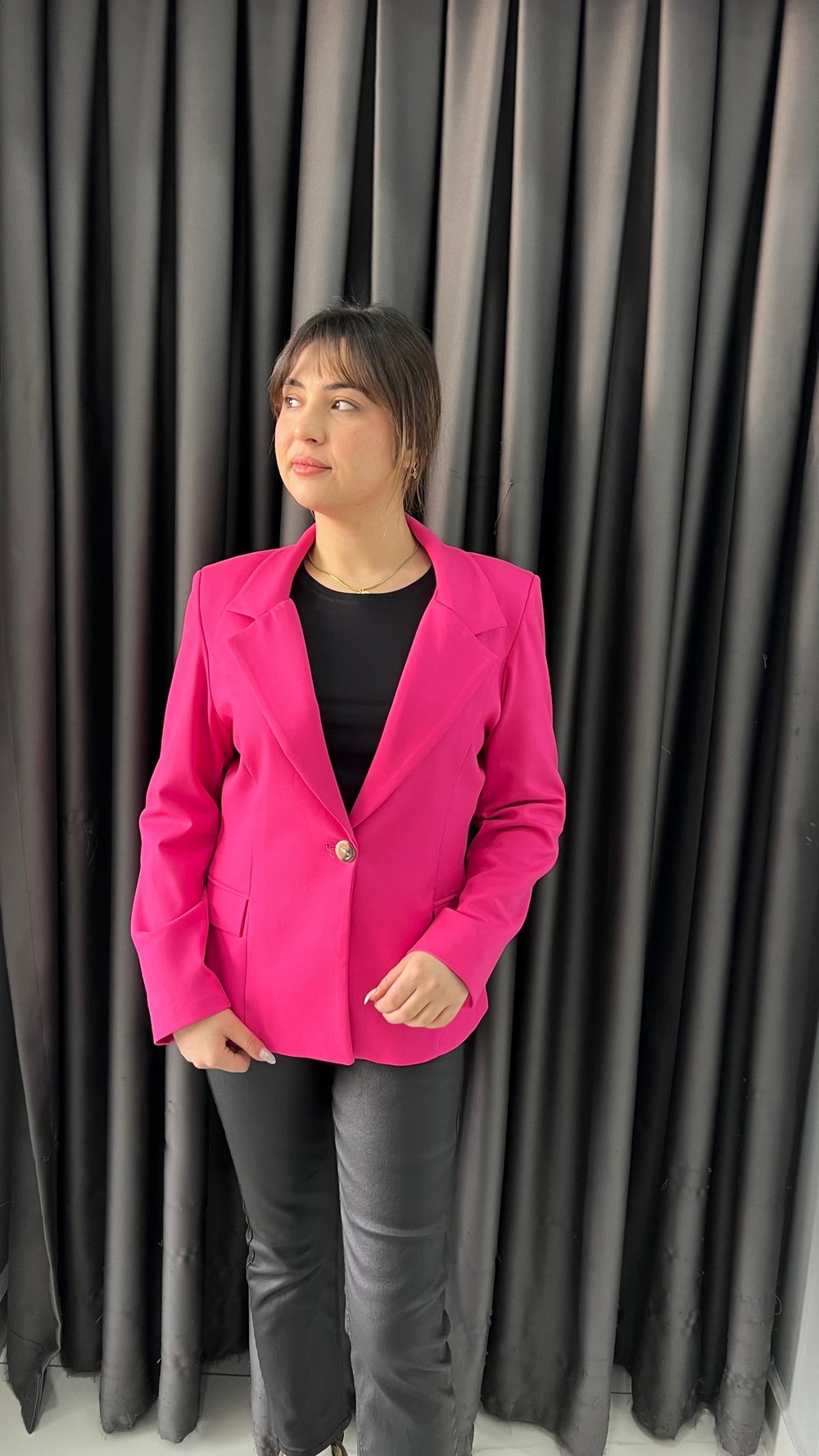 Pembe Kumaş Ceket