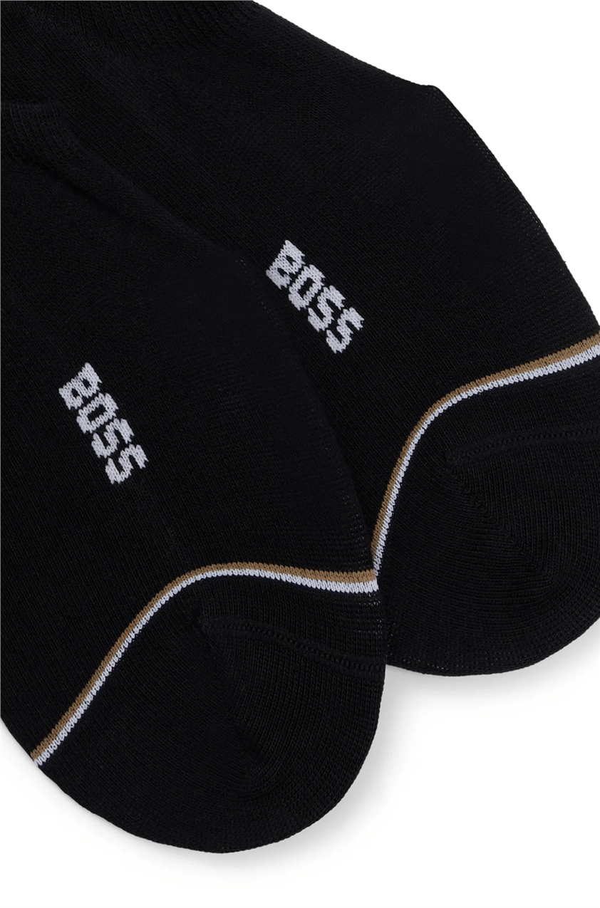 Boss 2P Lc Iconic Cc Erkek 2li Çorap Siyah