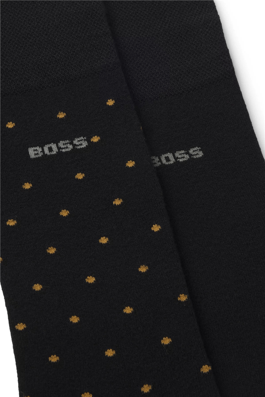 Boss 2Prs Minidot Vıbambo Erkek 2li Çorap Siyah