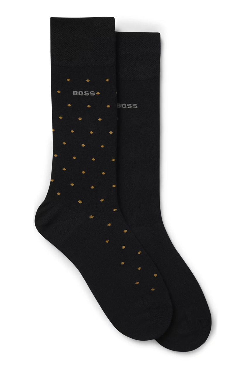Boss 2Prs Minidot Vıbambo Erkek 2li Çorap Siyah