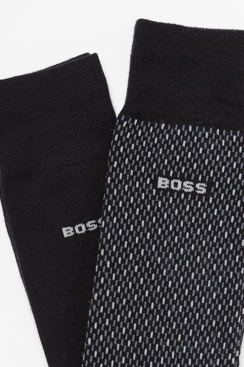 Boss Minipattern Erkek 2li Çorap Siyah