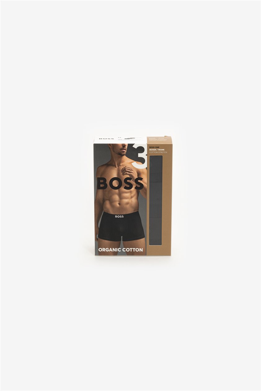 Boss Trunk 3P BOSS ONE Erkek 3lü Boxer Siyah